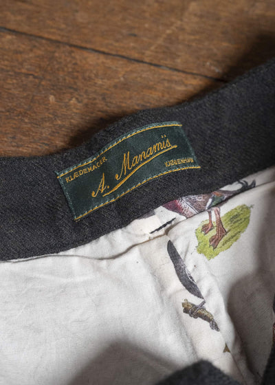 Aleksandr Manamis Brushed Wool Viscose Linen Wide Trousers