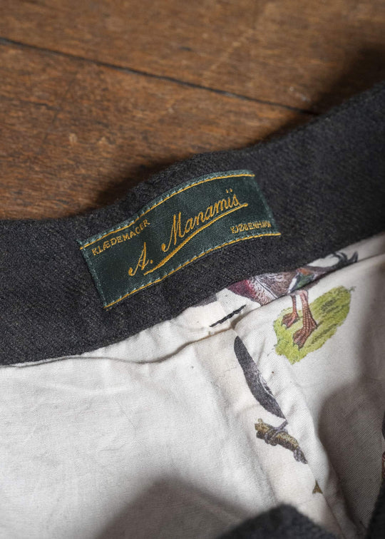 Aleksandr Manamis Brushed Wool Viscose Linen Wide Trousers