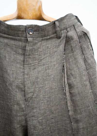 ZIGGY CHEN PLEATED EXTRA WIDE LEG TROUSERS