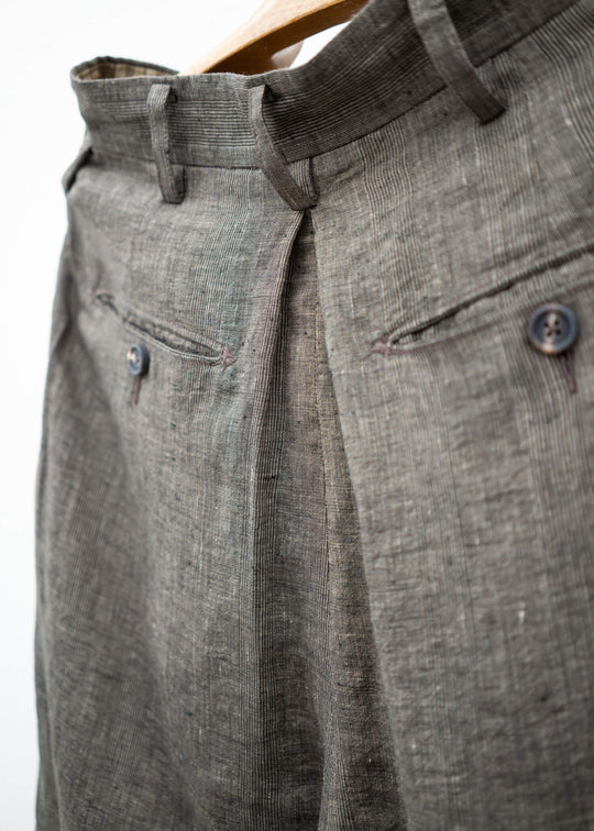 ZIGGY CHEN PLEATED EXTRA WIDE LEG TROUSERS