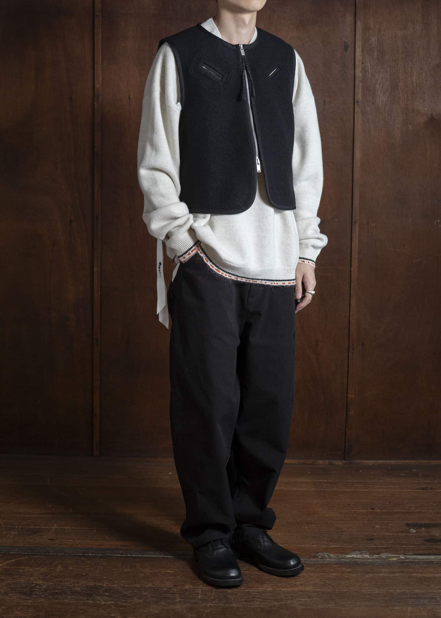 DIOMENE WILLIAM BOILED WOOL WAISTCOAT 15 METEORITE DDM-GL - 0006 / DDM 3981