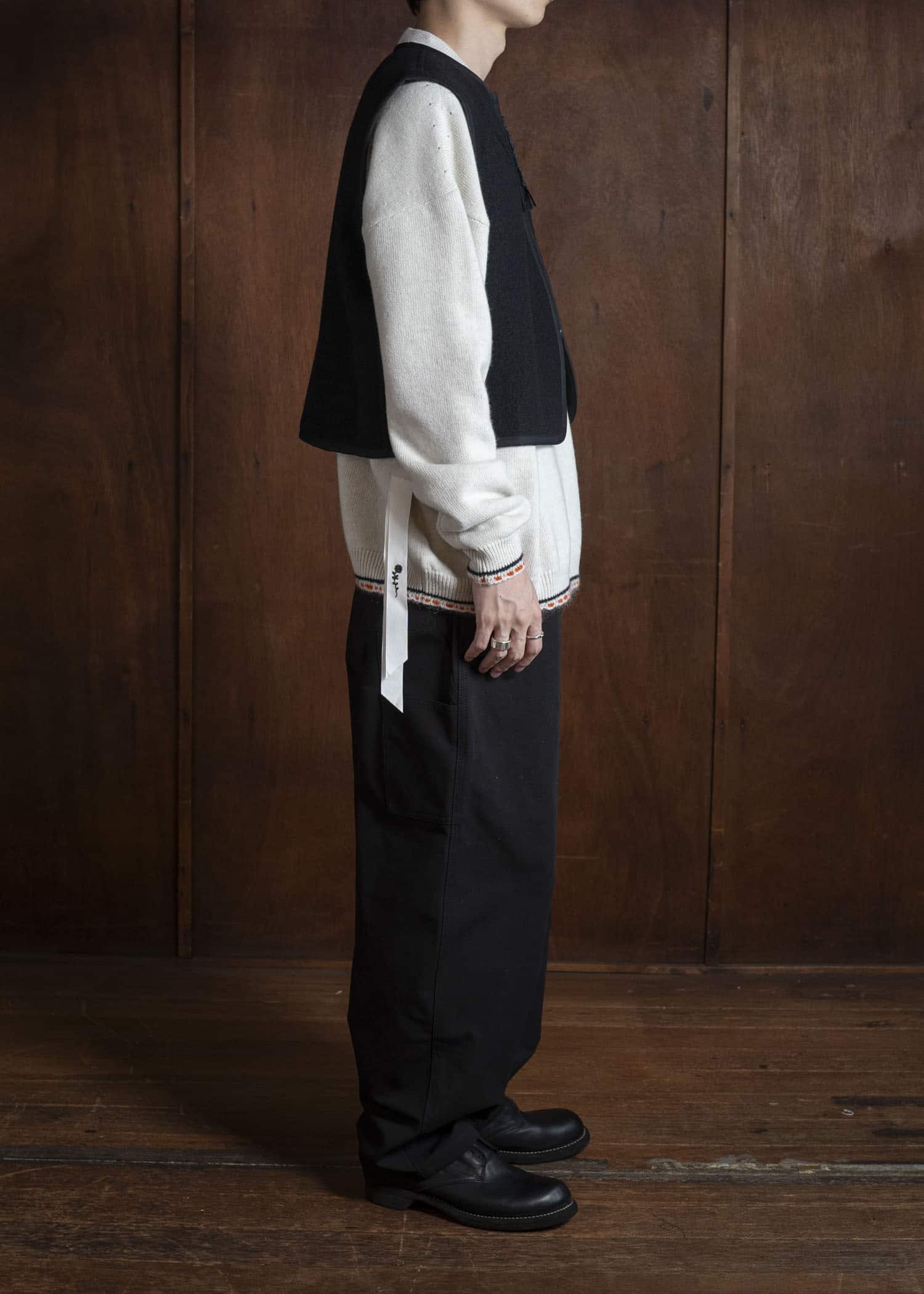 DIOMENE WILLIAM BOILED WOOL WAISTCOAT 15 METEORITE DDM-GL - 0006 / DDM 3981