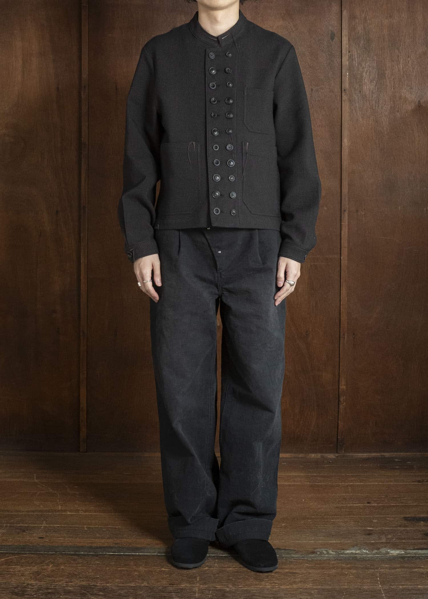 Professor.E STAND COLLAR DB BLAZER STRIPE 26FW-PE-JKT-03