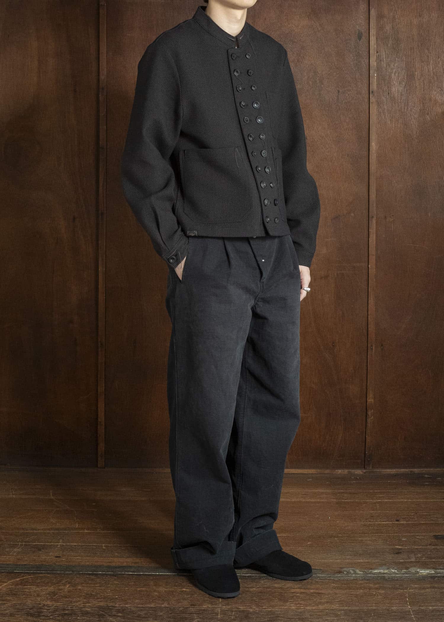 Professor.E STAND COLLAR DB BLAZER STRIPE 26FW-PE-JKT-03