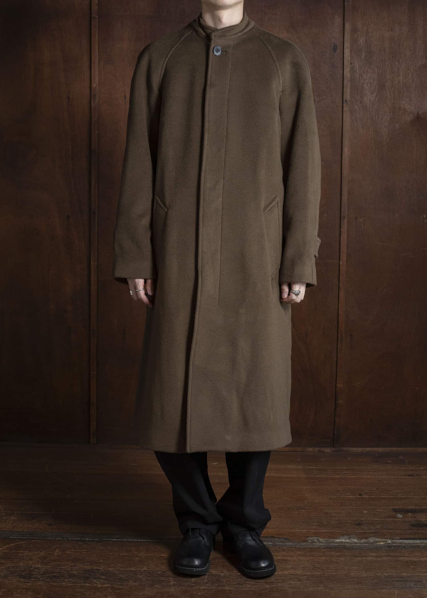 DIOMENE CEDRICSTAND COLLAR COAT 10 RAW UMBER DDM-CP - 0014 / DDM GIULIA