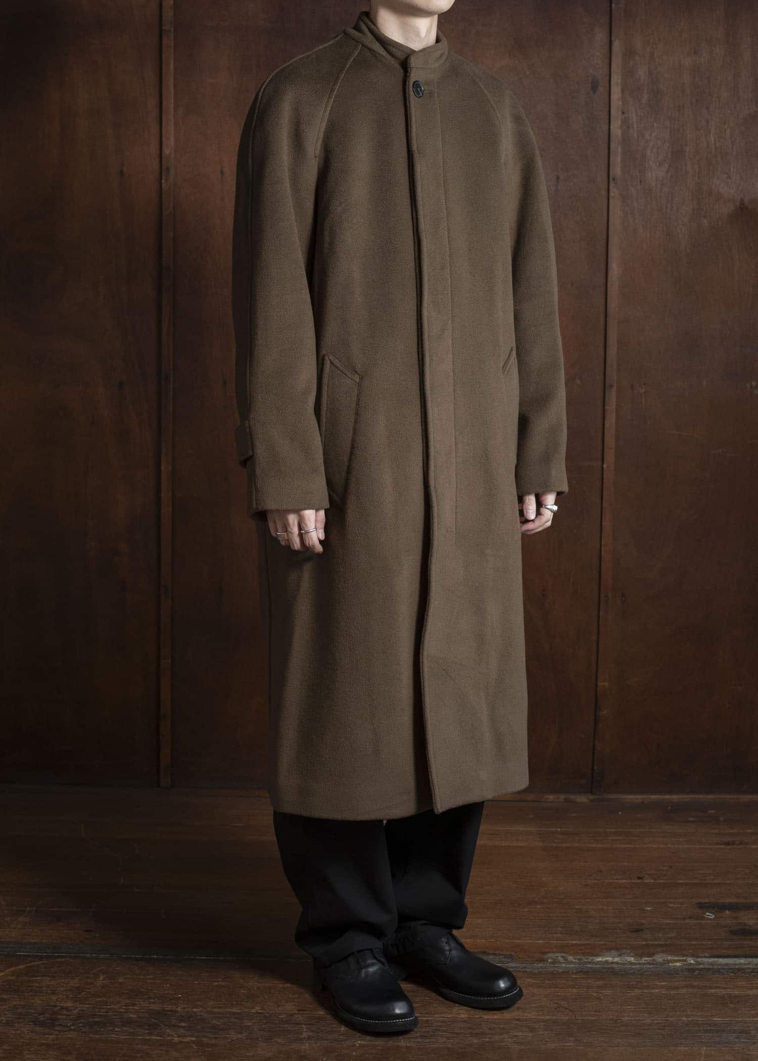 DIOMENE CEDRICSTAND COLLAR COAT 10 RAW UMBER DDM-CP - 0014 / DDM GIULIA