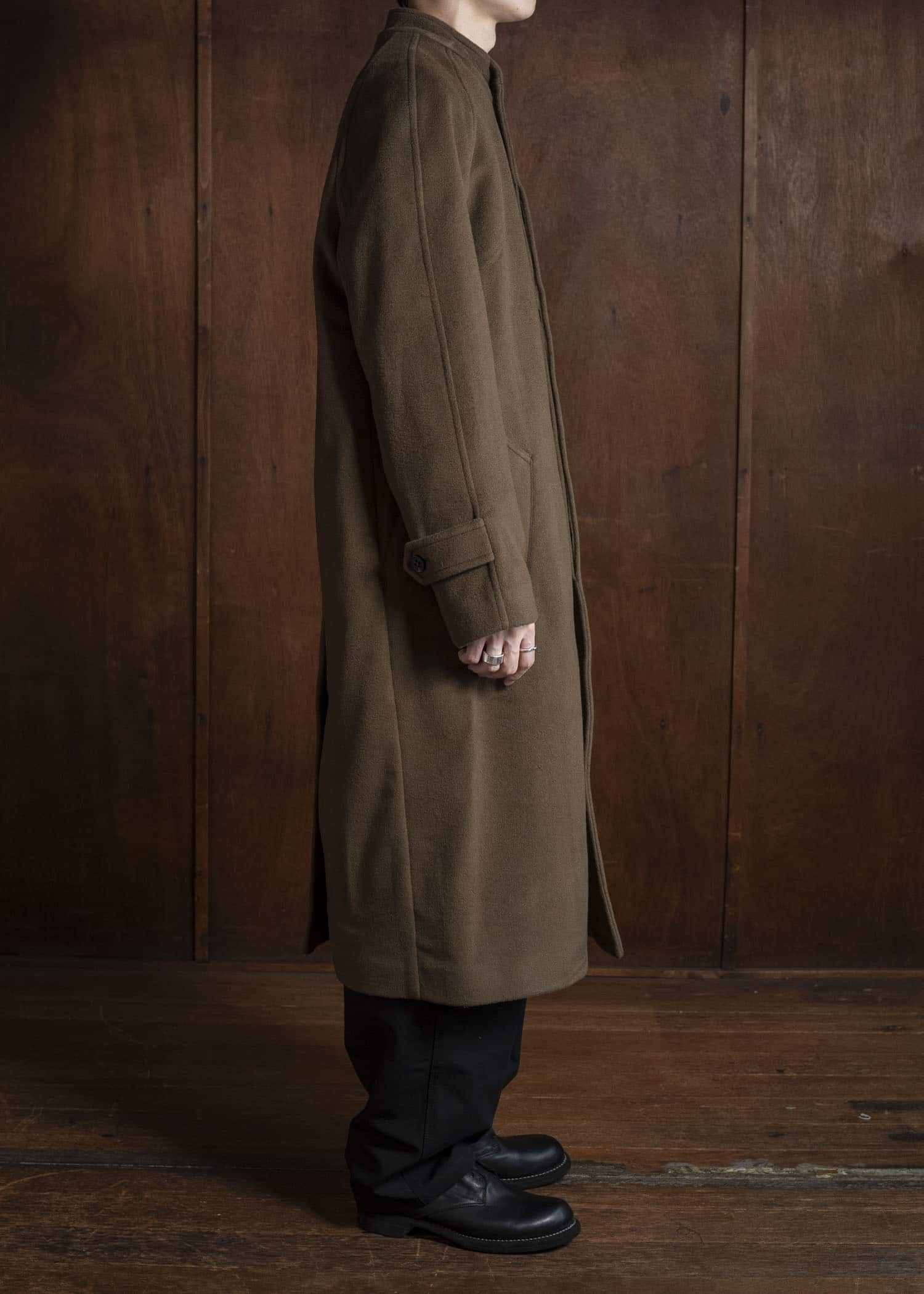 DIOMENE CEDRICSTAND COLLAR COAT 10 RAW UMBER DDM-CP - 0014 / DDM GIULIA