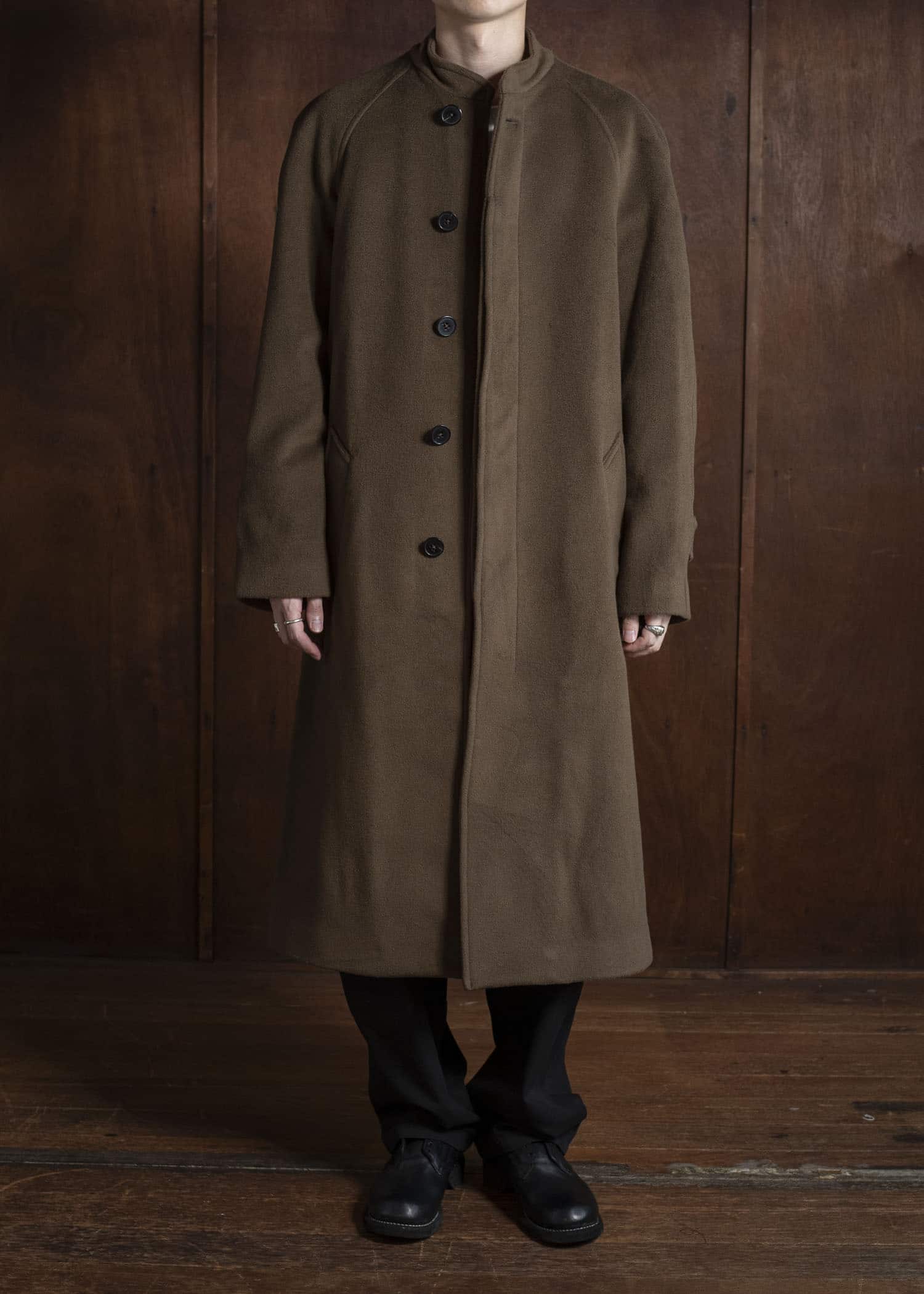 DIOMENE CEDRICSTAND COLLAR COAT 10 RAW UMBER DDM-CP - 0014 / DDM GIULIA