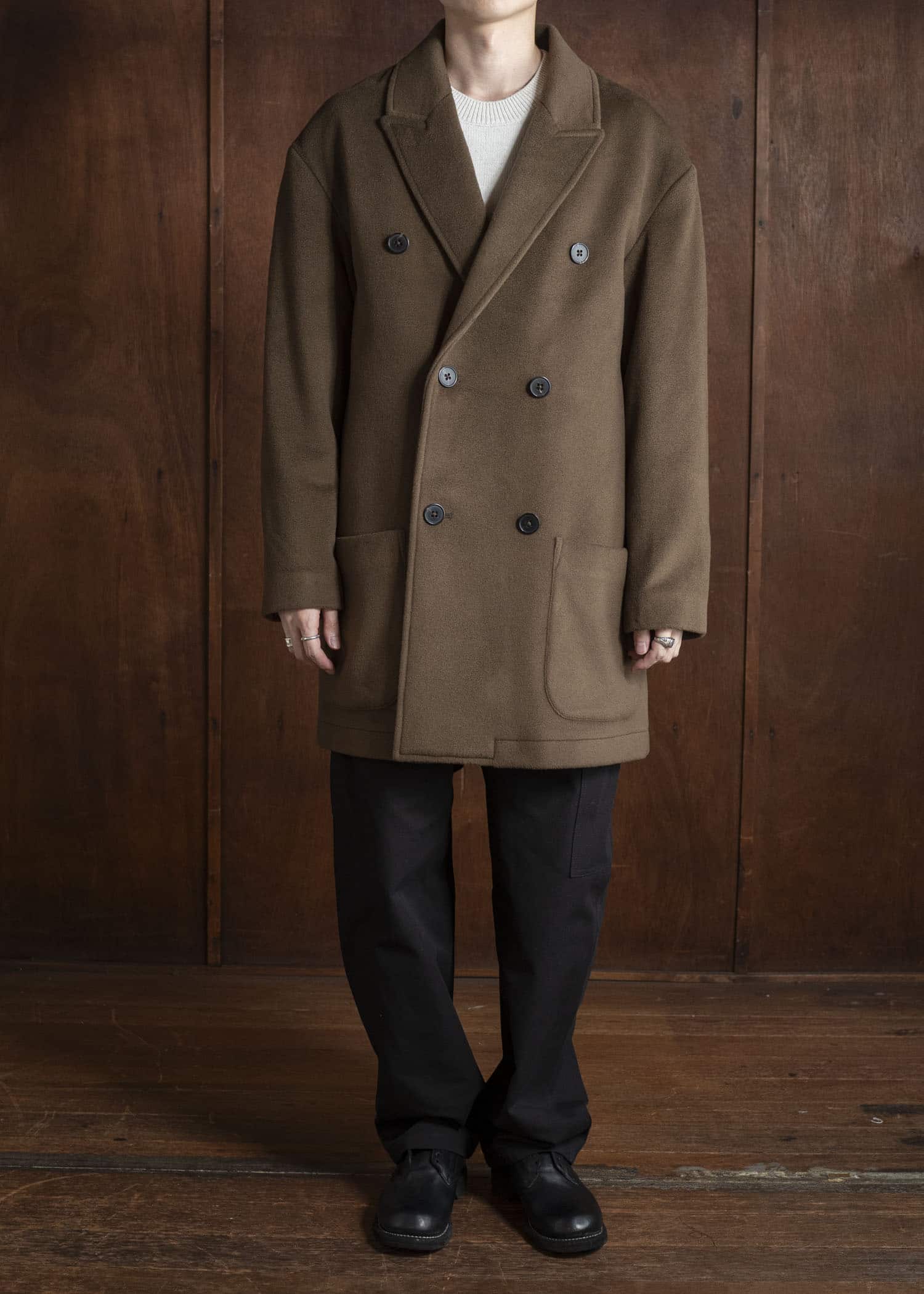 DIOMENE CALEB DOUBLE BREASTED COAT 10 RAW UMBER DDM-CP - 0013 / DDM GIULIA