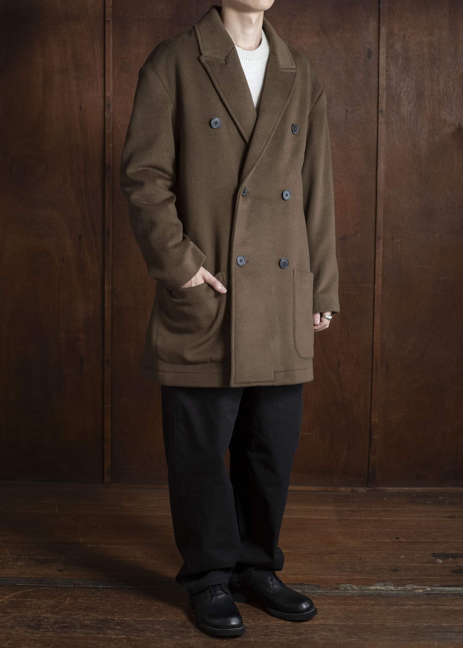 DIOMENE CALEB DOUBLE BREASTED COAT 10 RAW UMBER DDM-CP - 0013 / DDM GIULIA