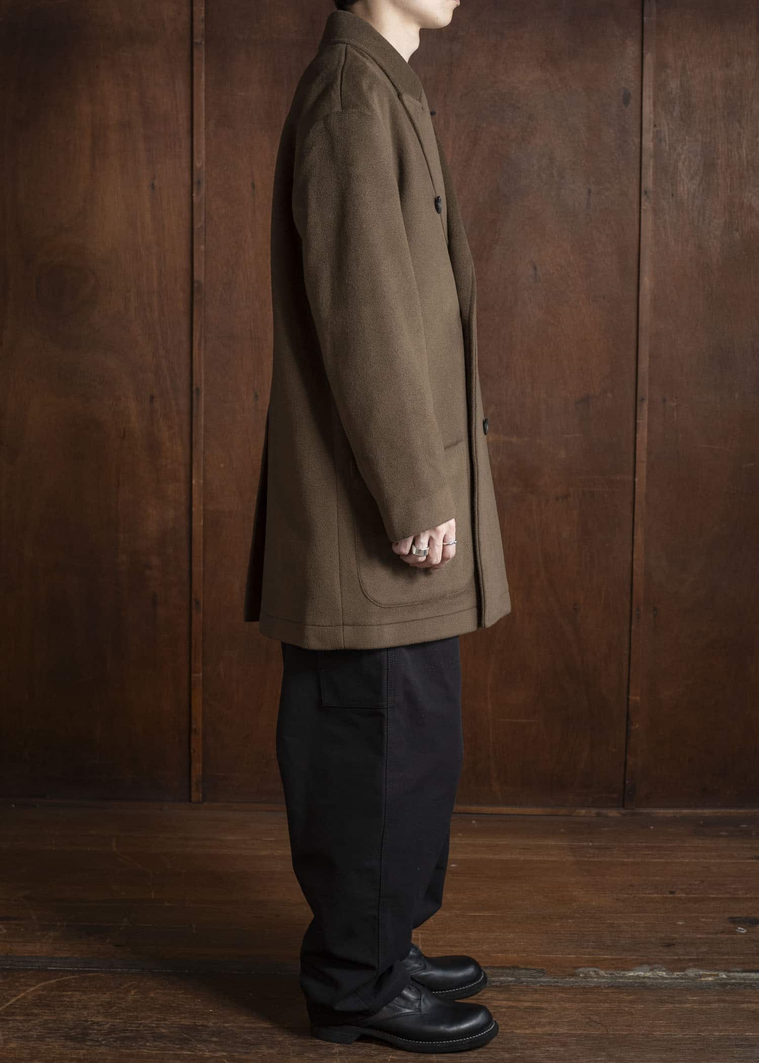 DIOMENE CALEB DOUBLE BREASTED COAT 10 RAW UMBER DDM-CP - 0013 / DDM GIULIA