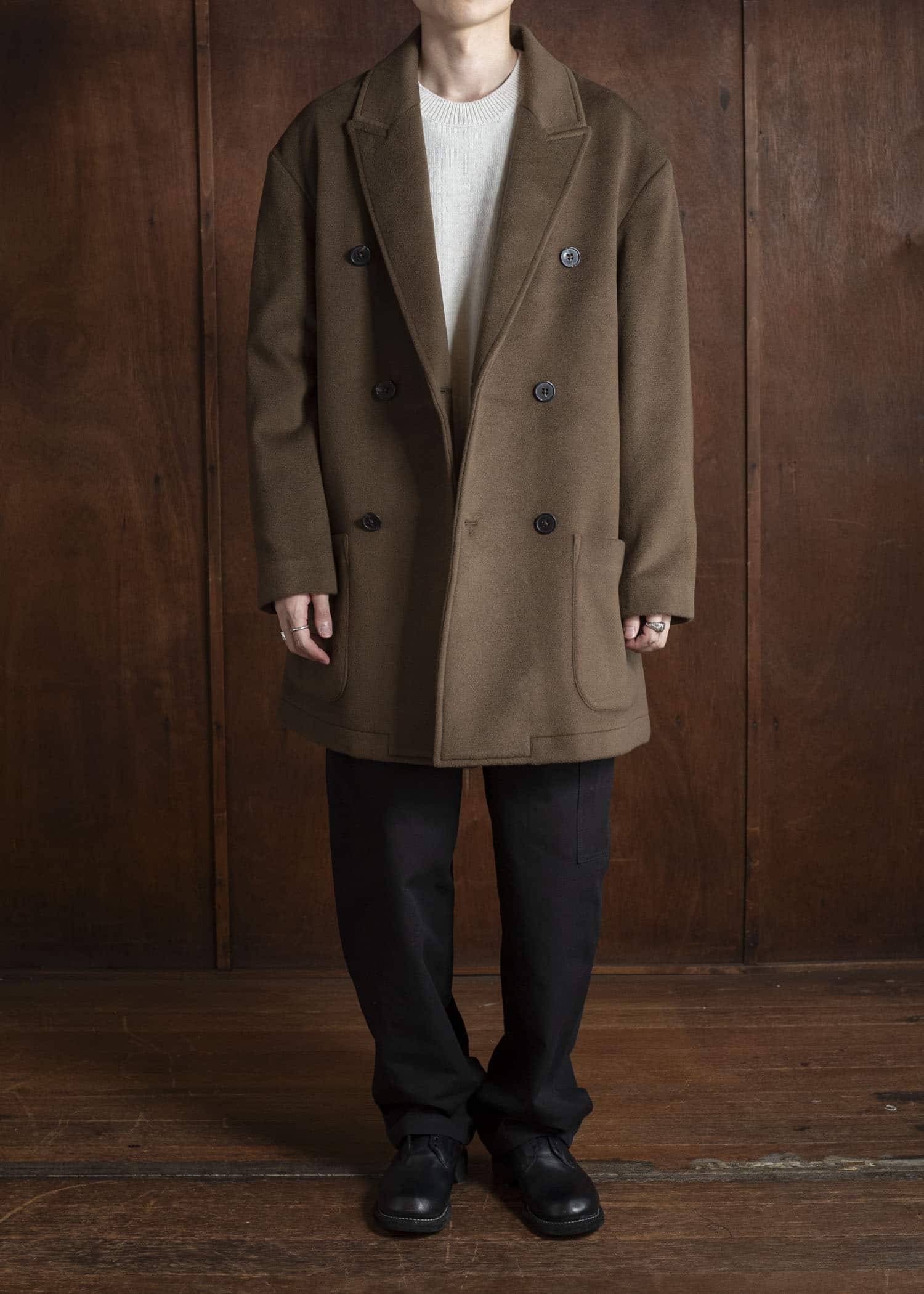 DIOMENE CALEB DOUBLE BREASTED COAT 10 RAW UMBER DDM-CP - 0013 / DDM GIULIA