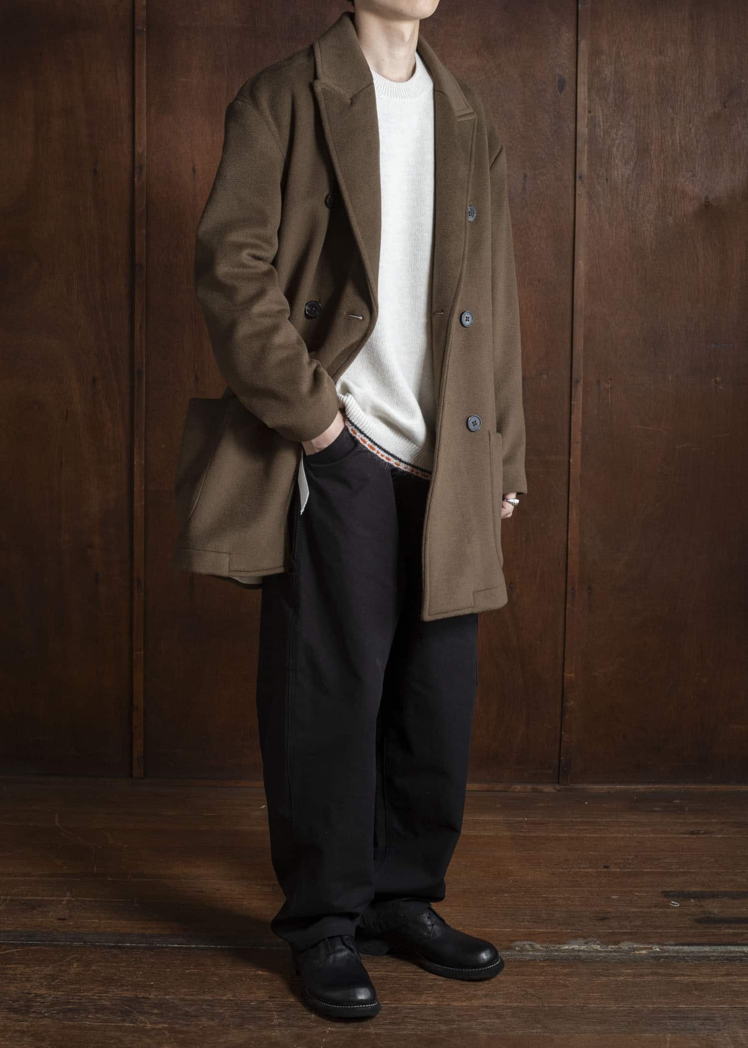 DIOMENE CALEB DOUBLE BREASTED COAT 10 RAW UMBER DDM-CP - 0013 / DDM GIULIA