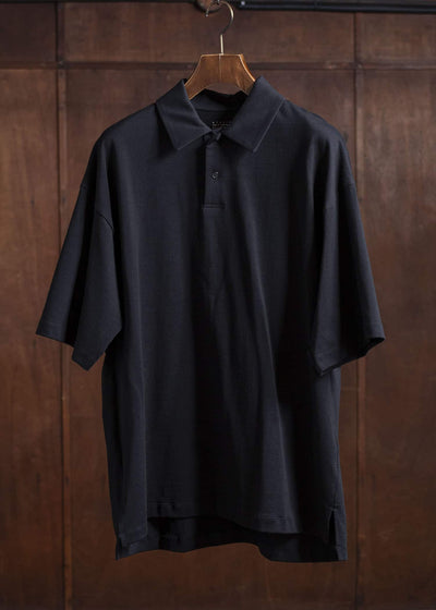 YOKO SAKAMOTO Big PoloYS-25SS-89-BLACK