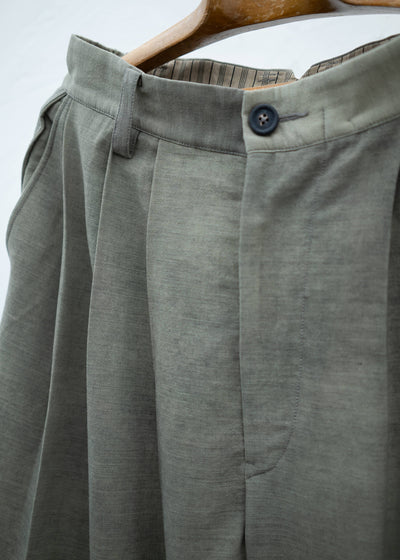 ZIGGY CHEN PLEATED EXTRA WIDE LEG TROUSERS