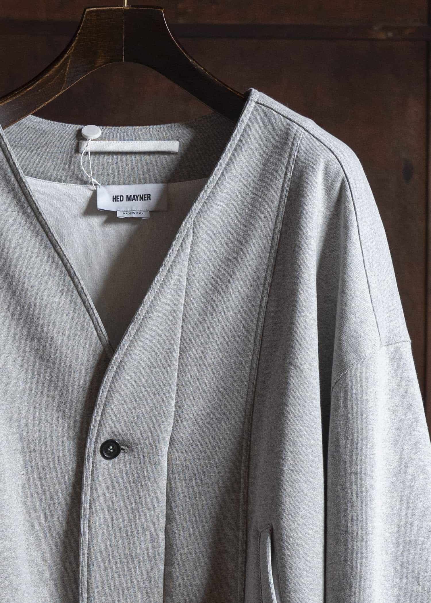 HED MAYNER EMBROIDERED SWEATSHIRT HB211B-030- MEDIUM GREY HMMB72026T- HB211B