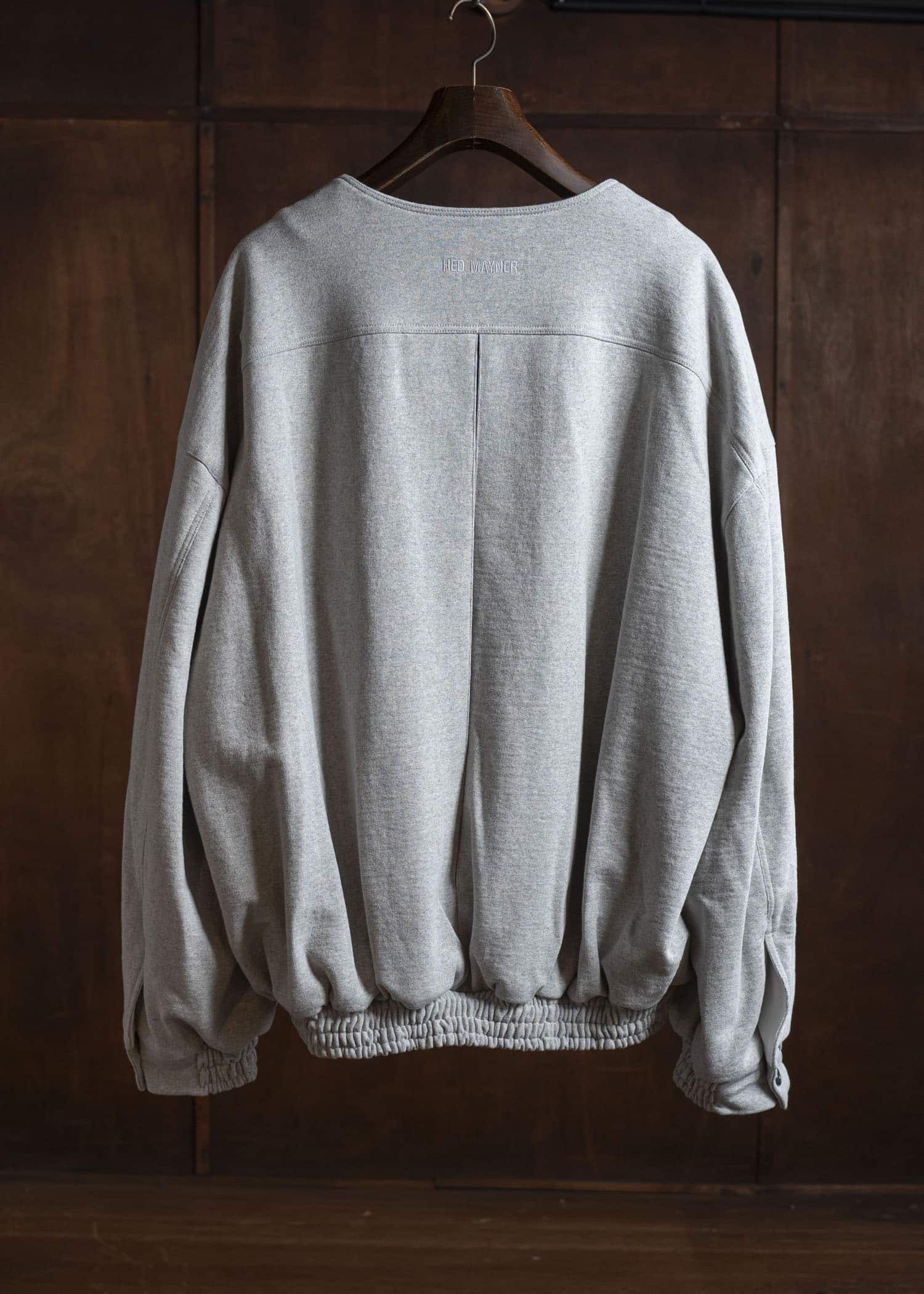 HED MAYNER EMBROIDERED SWEATSHIRT HB211B-030- MEDIUM GREY HMMB72026T- HB211B