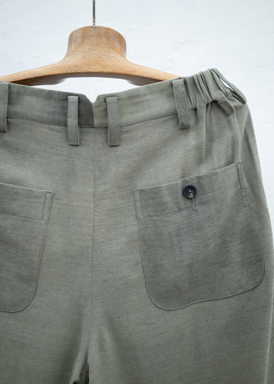 ZIGGY CHEN PLEATED EXTRA WIDE LEG TROUSERS
