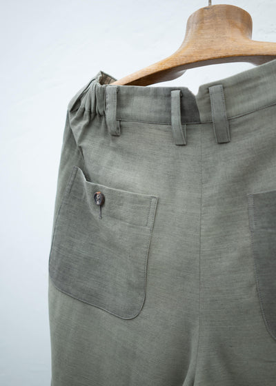 ZIGGY CHEN PLEATED EXTRA WIDE LEG TROUSERS