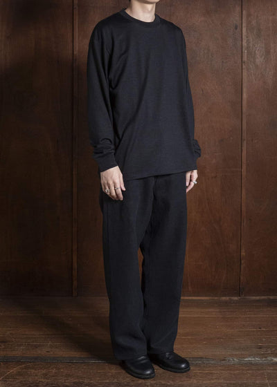 YOKO SAKAMOTO YS-26AW-93-BLACK Crew Neck Pullover BLACK