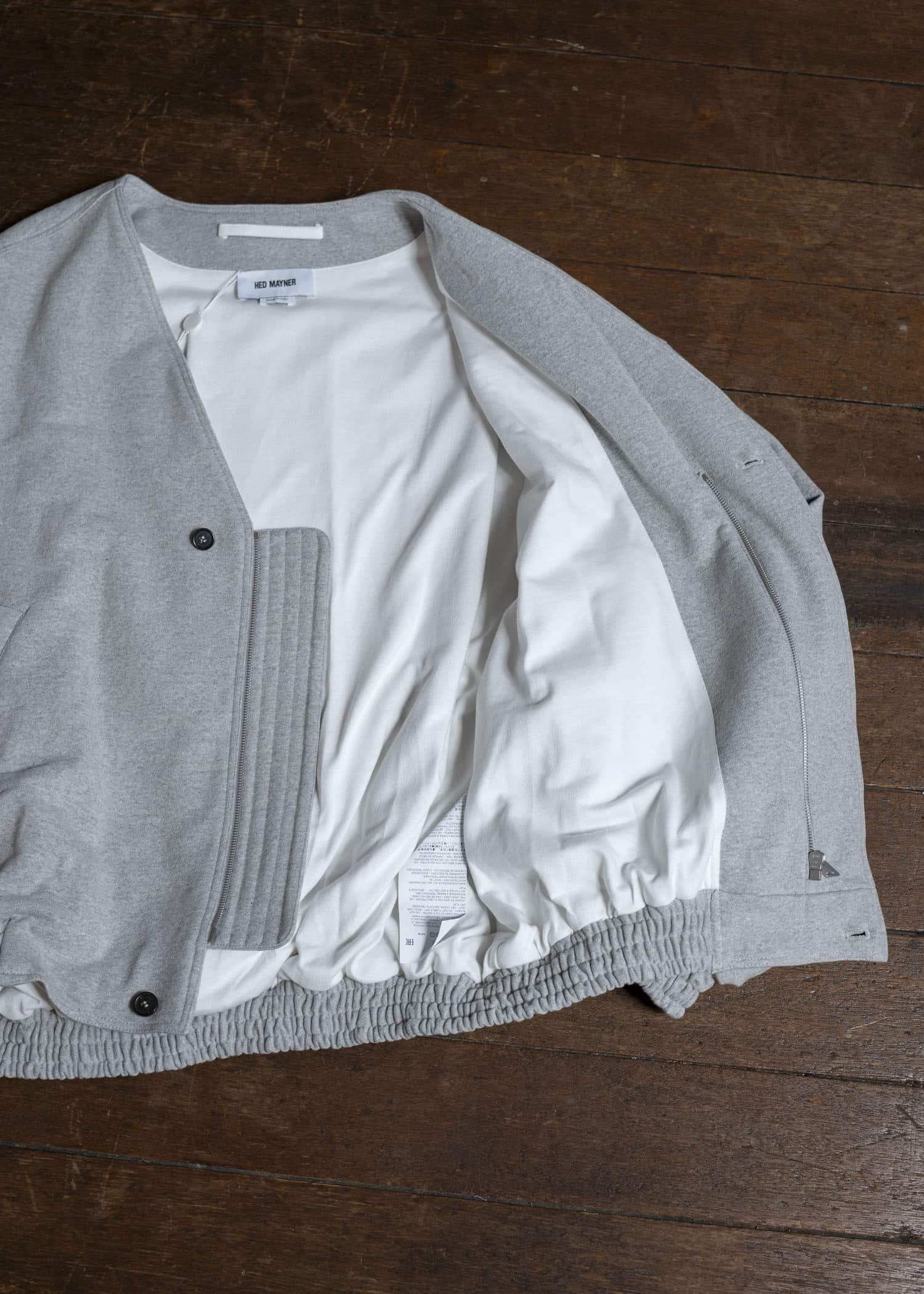 HED MAYNER EMBROIDERED SWEATSHIRT HB211B-030- MEDIUM GREY HMMB72026T- HB211B