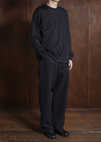 YOKO SAKAMOTO YS-26AW-93-BLACK Crew Neck Pullover BLACK