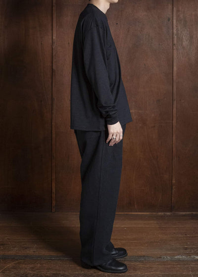 YOKO SAKAMOTO YS-26AW-93-BLACK Crew Neck Pullover BLACK
