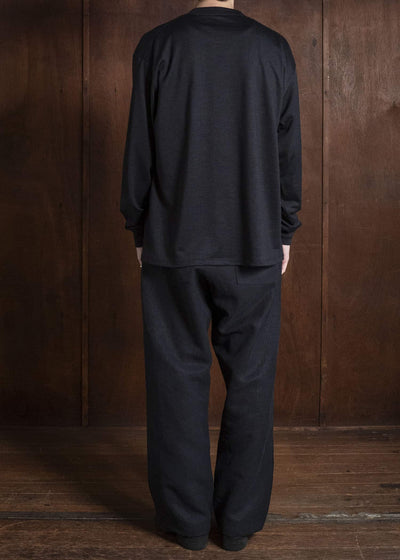 YOKO SAKAMOTO YS-26AW-93-BLACK Crew Neck Pullover BLACK