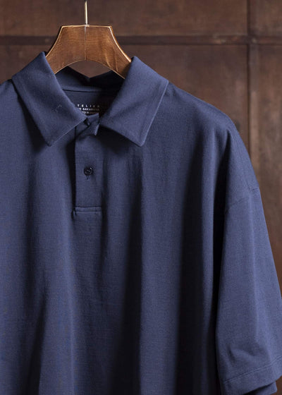YOKO SAKAMOTO Big PoloYS-25SS-89-NAVY