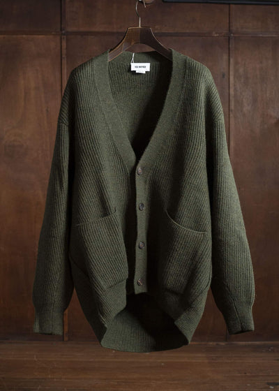HED MAYNER CARDIGAN HB619-312-MEDIUM GREEN HMMB75089A- HB619
