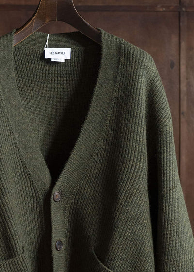 HED MAYNER CARDIGAN HB619-312-MEDIUM GREEN HMMB75089A- HB619