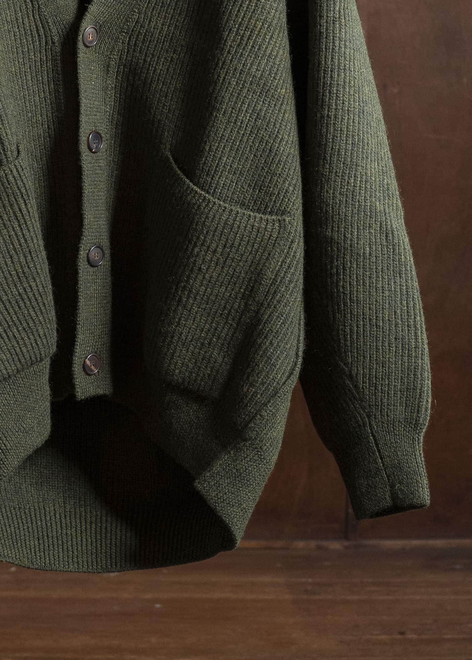 HED MAYNER CARDIGAN HB619-312-MEDIUM GREEN HMMB75089A- HB619