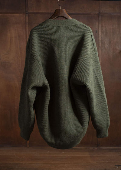 HED MAYNER CARDIGAN HB619-312-MEDIUM GREEN HMMB75089A- HB619
