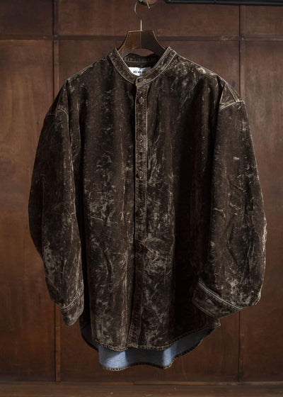 HED MAYNER DENIM SHIRT HB200-310-MEDIUM GREEN HMMB67034A- HB200