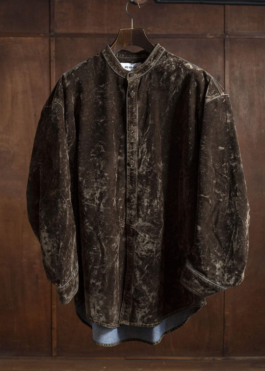 HED MAYNER DENIM SHIRT HB200-310-MEDIUM GREEN HMMB67034A- HB200