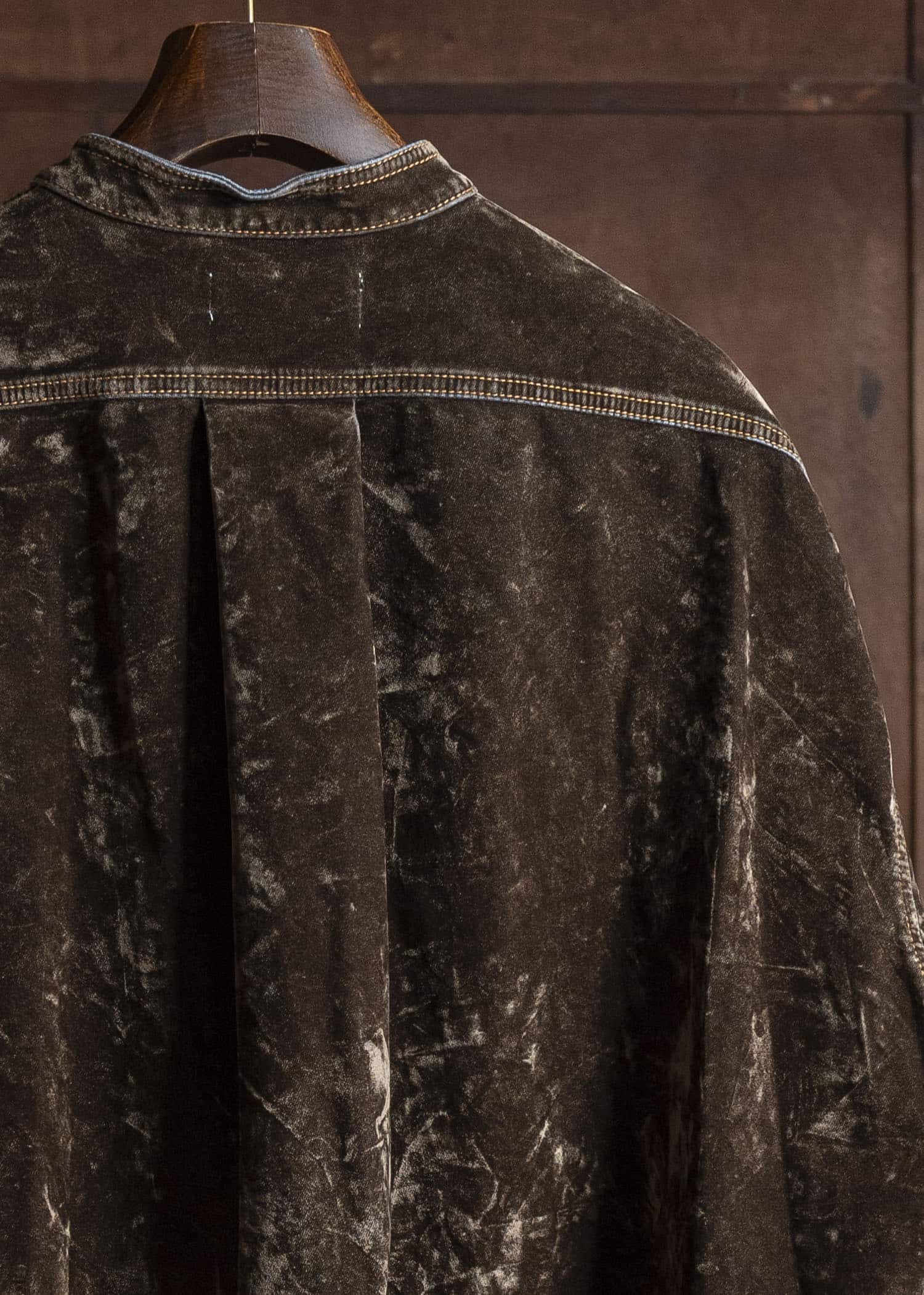 HED MAYNER DENIM SHIRT HB200-310-MEDIUM GREEN HMMB67034A- HB200