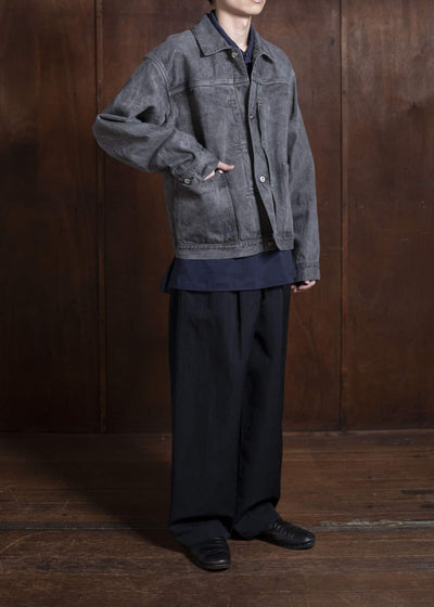 YOKO SAKAMOTO Pleats BlouseYS-25SS-16-SUMI INK