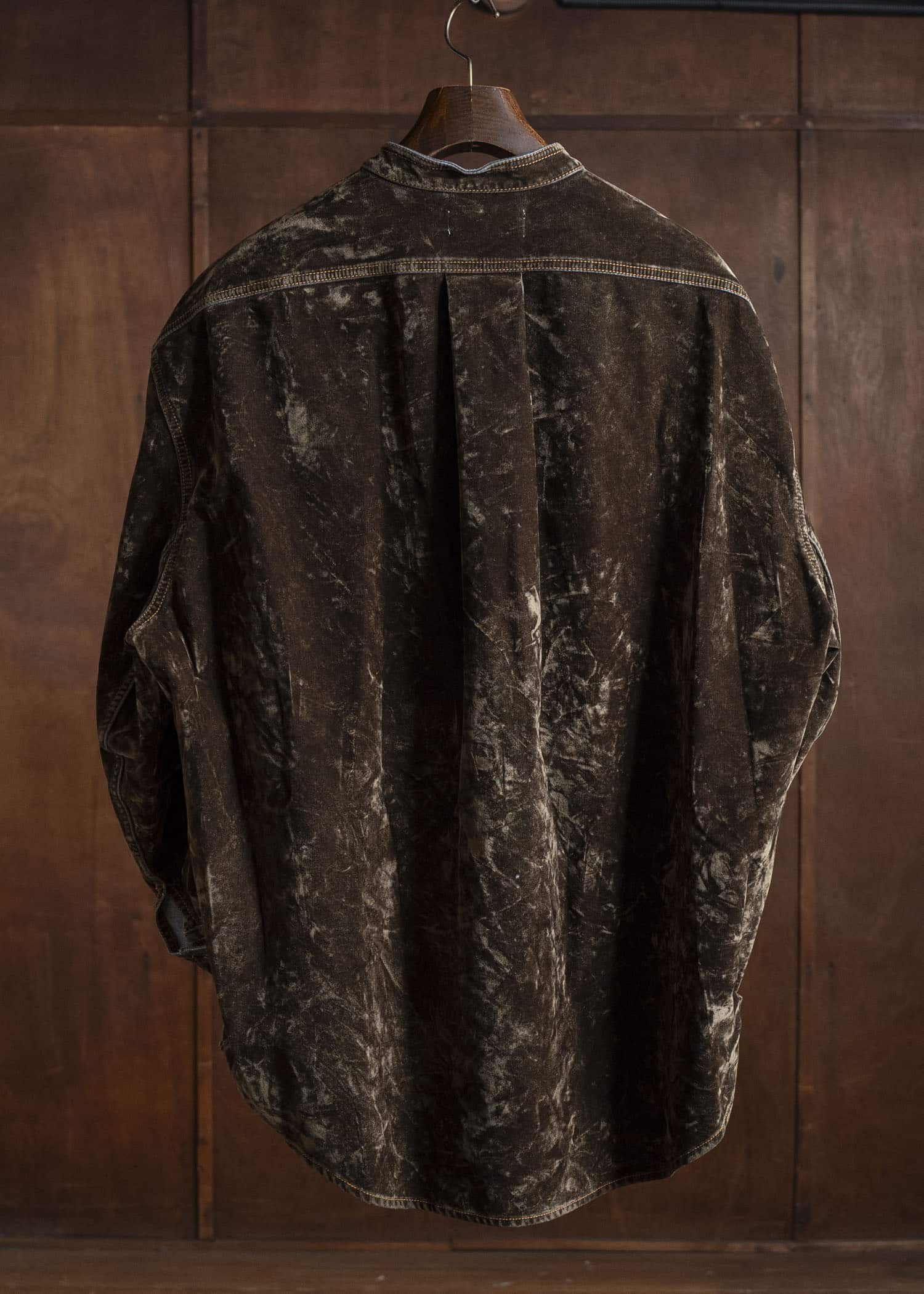 HED MAYNER DENIM SHIRT HB200-310-MEDIUM GREEN HMMB67034A- HB200