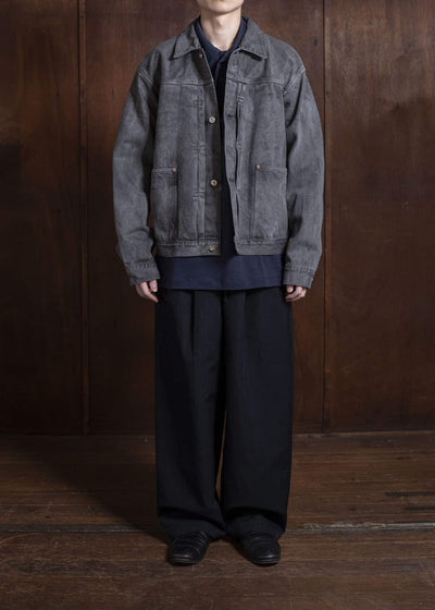 YOKO SAKAMOTO Pleats BlouseYS-25SS-16-SUMI INK