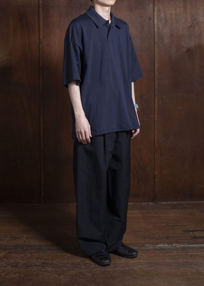 YOKO SAKAMOTO Big PoloYS-25SS-89-NAVY