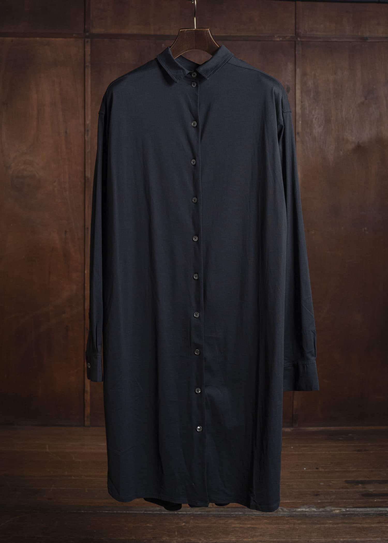 ANN DEMEULEMEESTER フロントバックコットンロングシャツ
