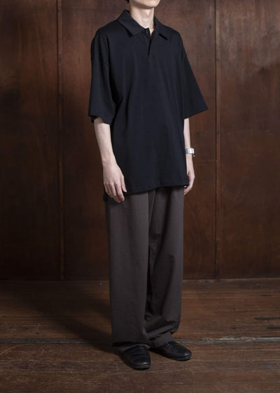 YOKO SAKAMOTO Big PoloYS-25SS-89-BLACK