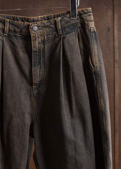 HED MAYNER DENIM PANTS H B252- 200-BROWN HMMB67021A- HB252