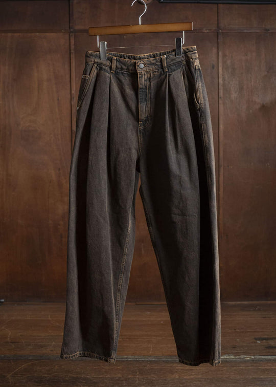 HED MAYNER DENIM PANTS H B252- 200-BROWN HMMB67021A- HB252