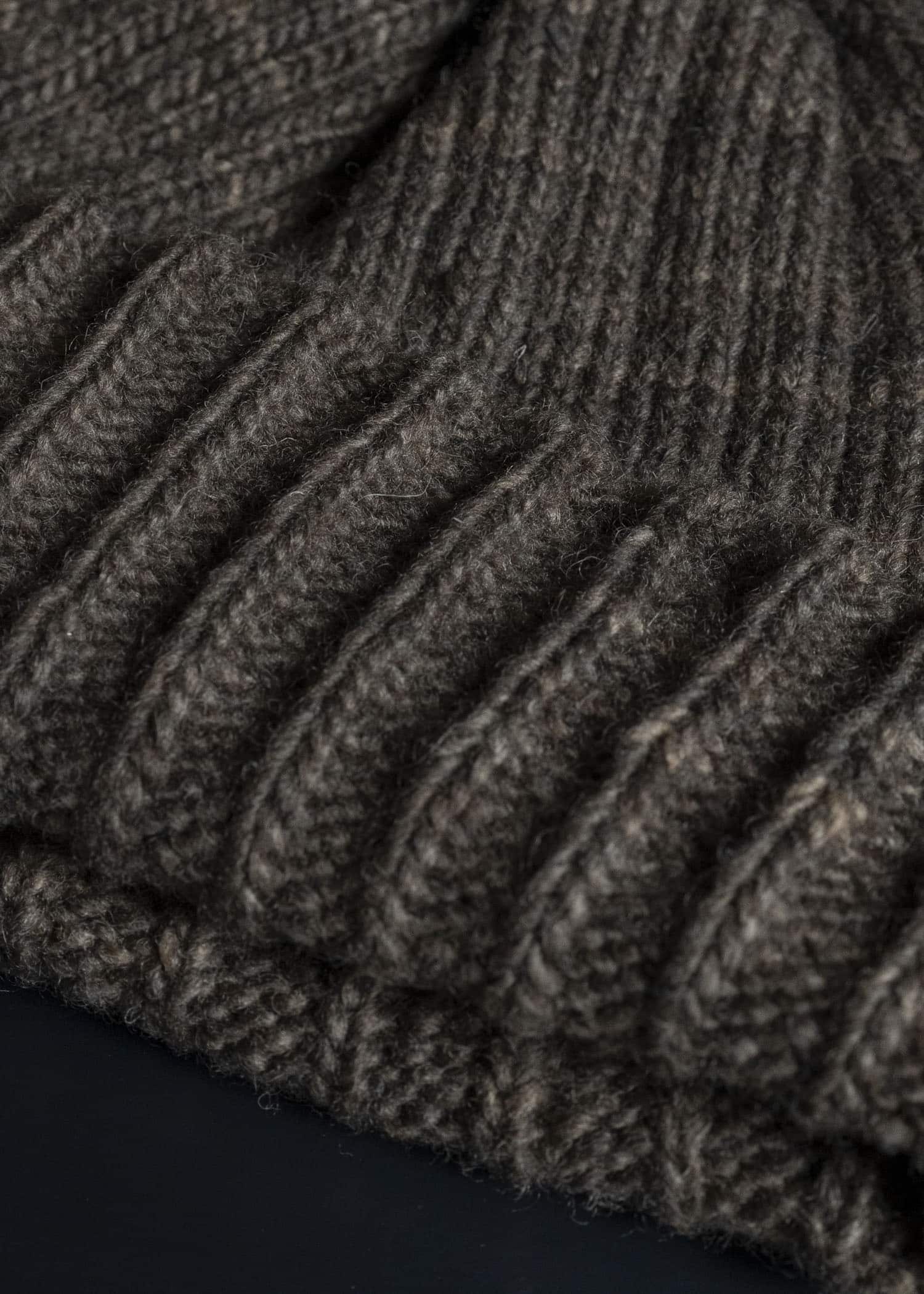 MARK.S MS0088 HAND KNIT CAP LOGWOOD