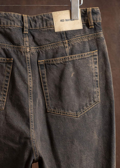 HED MAYNER DENIM PANTS H B252- 200-BROWN HMMB67021A- HB252