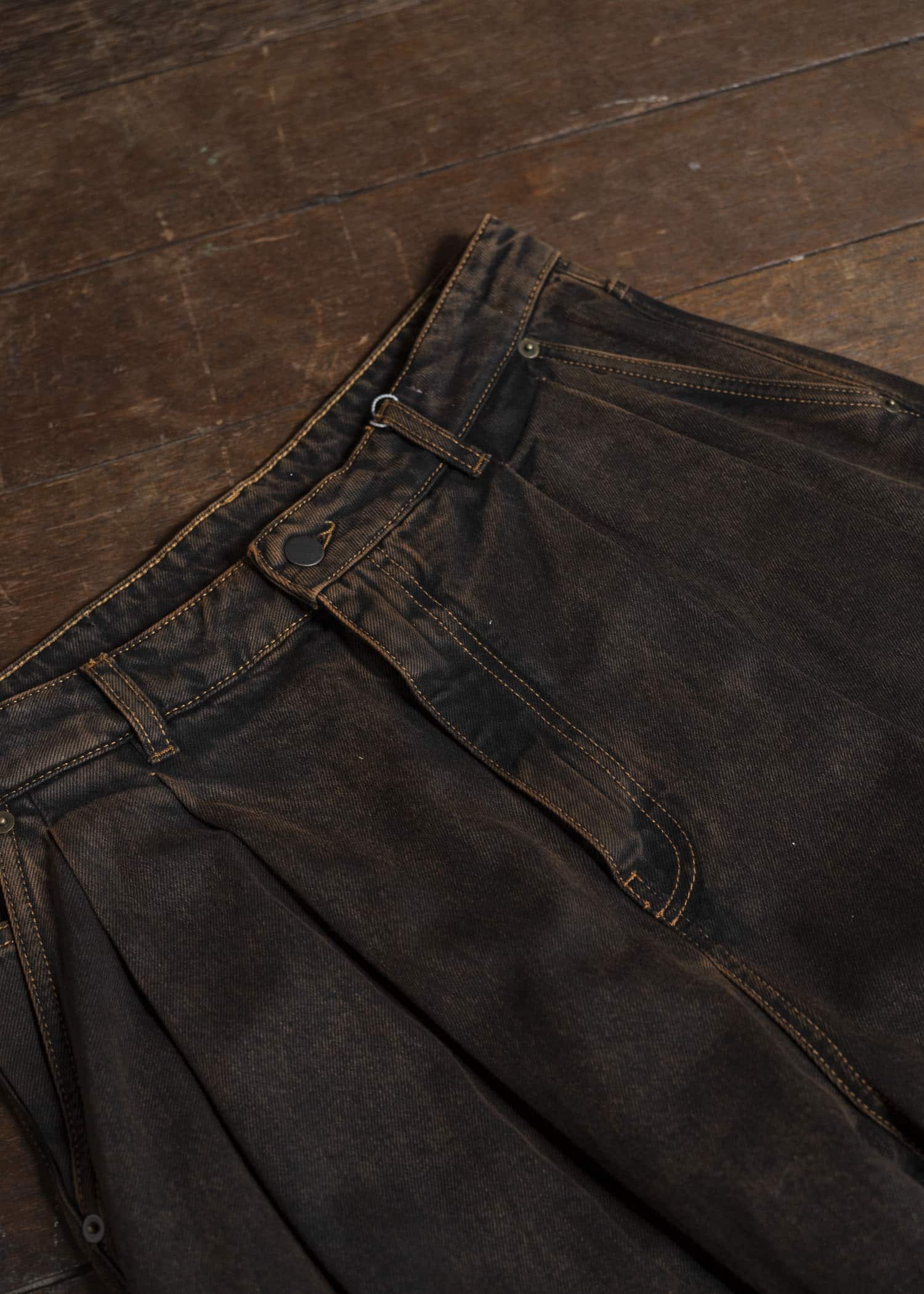 HED MAYNER DENIM PANTS H B252- 200-BROWN HMMB67021A- HB252