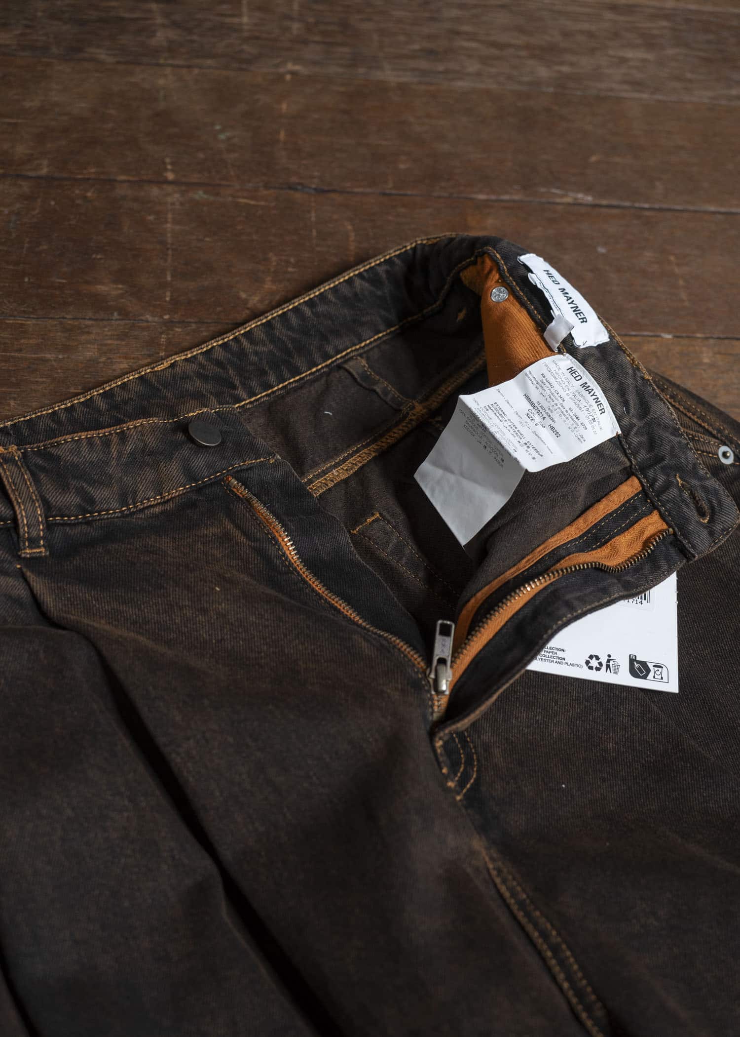 HED MAYNER DENIM PANTS H B252- 200-BROWN HMMB67021A- HB252