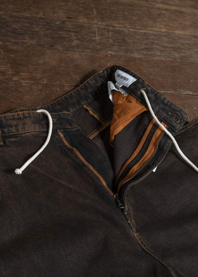 HED MAYNER DENIM PANTS H B252- 200-BROWN HMMB67023A- HB252