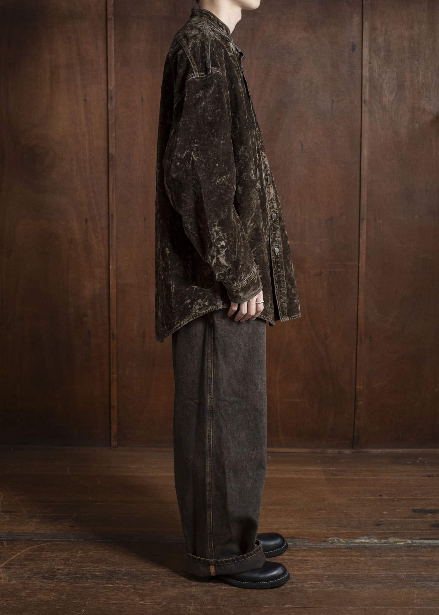 HED MAYNER DENIM PANTS H B252- 200-BROWN HMMB67023A- HB252